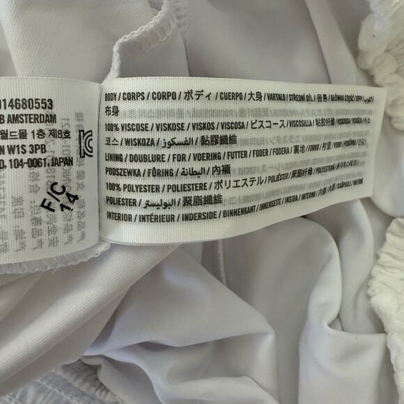 Hollister Ultra High Rise Tiered Ruffle Skirt Coquette Romantic Boho White Sz L - Picture 7 of 7